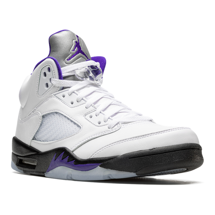 Air Jordan 5 Retro Concord Sneaker: Ikonischer Stil, Premium-Leder, Violette Akzente