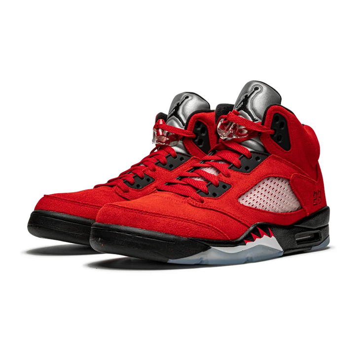 Air Jordan 5 Retro "Raging Bull 2021" – Feuerroter Wildleder-Sneaker für Sammler