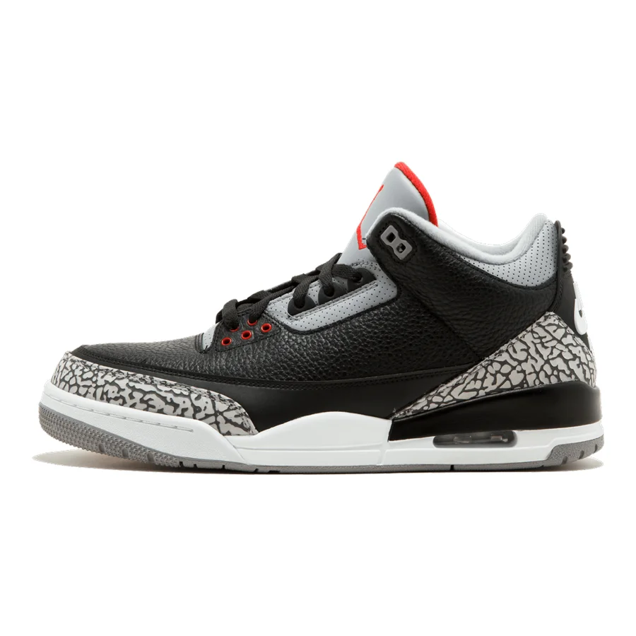 Legendäre Air Jordan 3 Retro OG Black Cement Herren Sneaker mit Nike Air