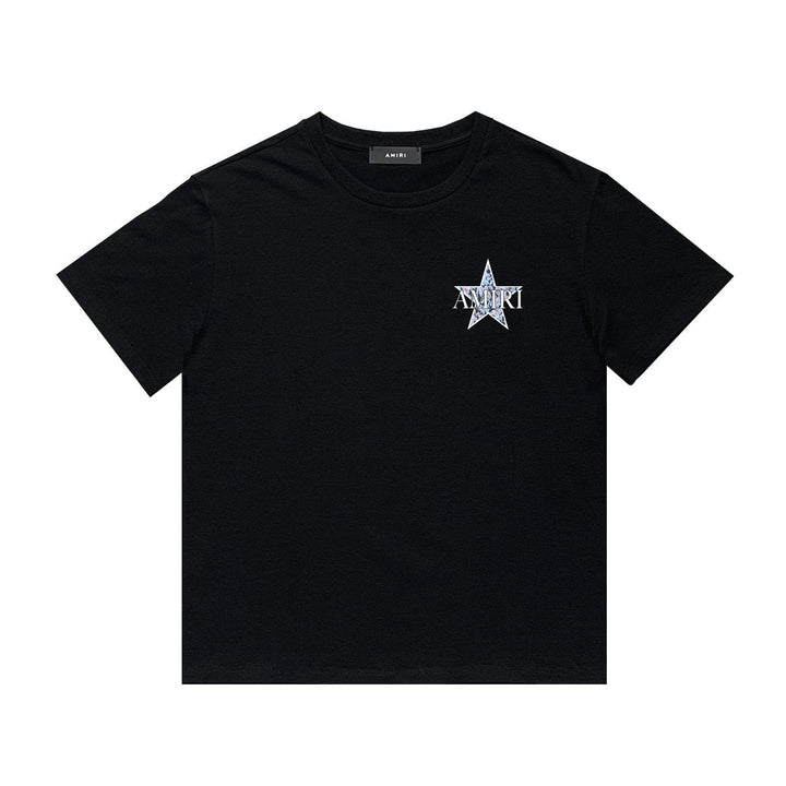 Amiri Paisley Star T-Shirt für Herren – Luxuriöses Designer-Shirt mit Stern-Muster