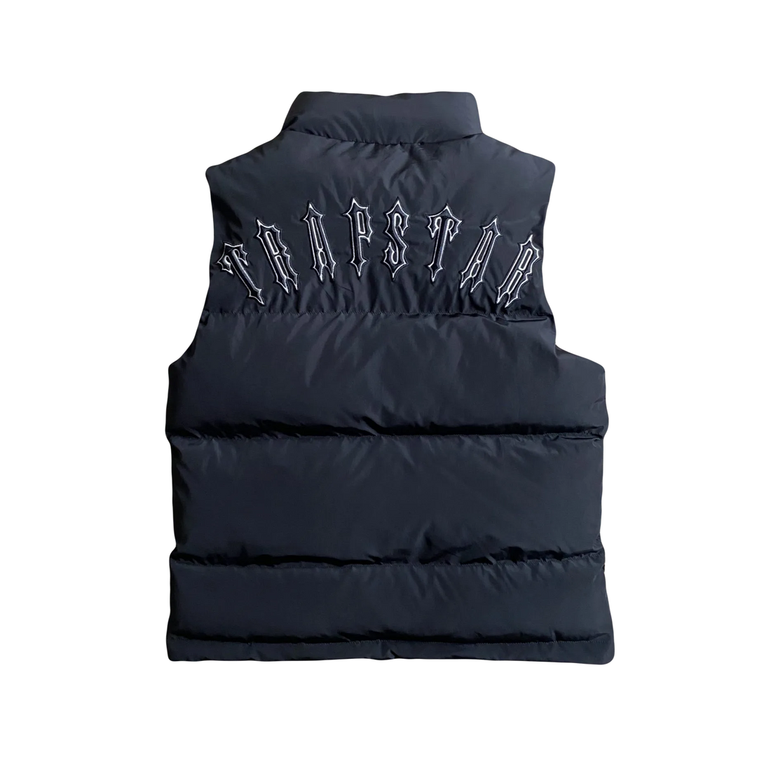 Trapstar Irongate Schwarze Steppweste: Stylisch, Streetwear, Warm & Modern