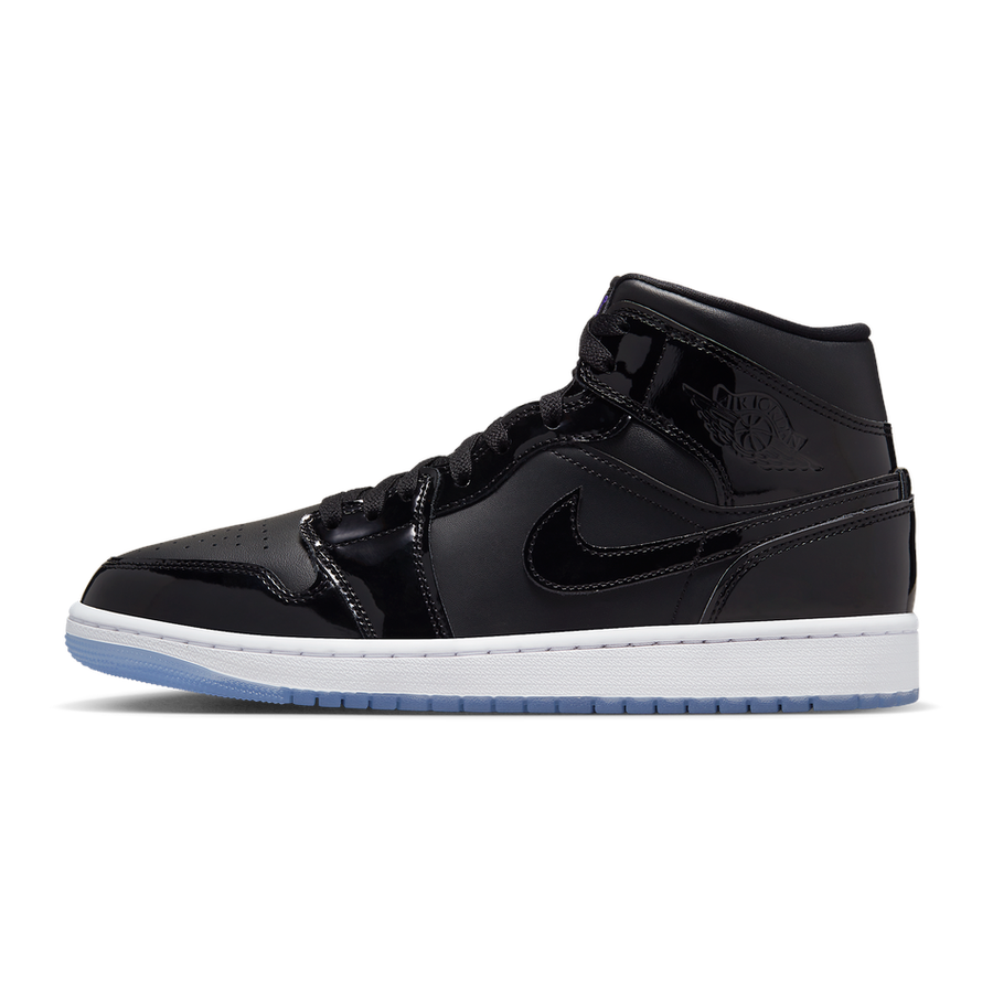Air Jordan 1 Mid SE "Space Jam" Herren-Sneaker: Patentleder, Icy Sohle, Kult-Design