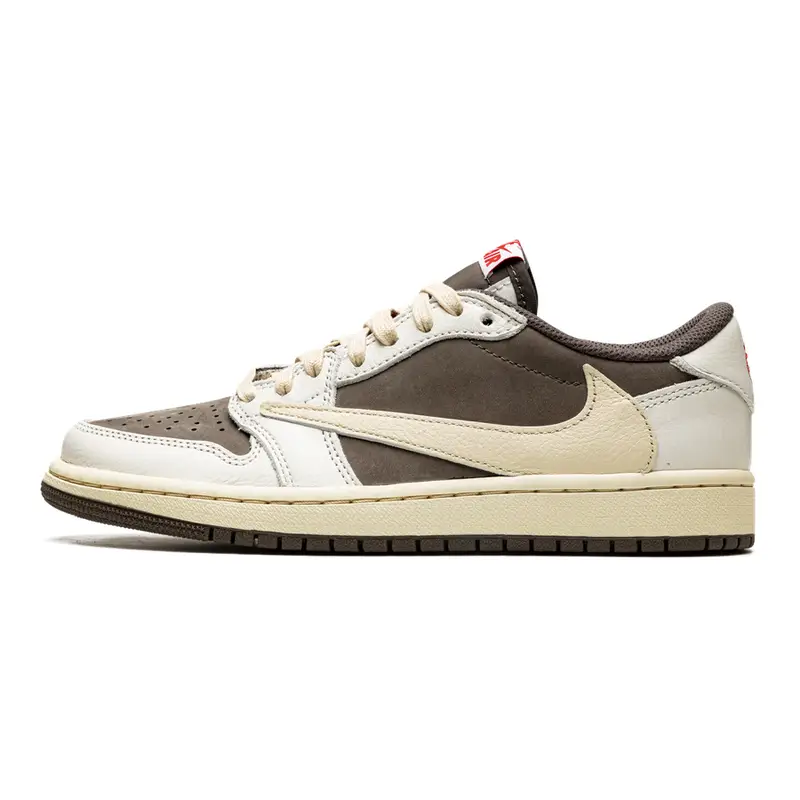 Exklusiver Travis Scott Air Jordan 1 Low "Reverse Mocha" Nubuk-Leder-Sneaker