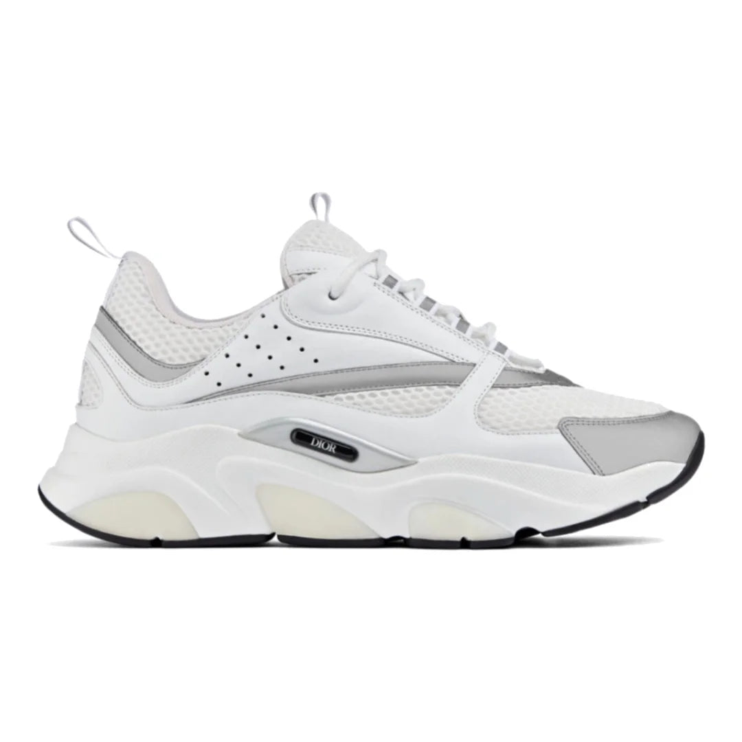 Dior B22 White Silver Luxus Retro Sneaker Herren atmungsaktives Mesh Design