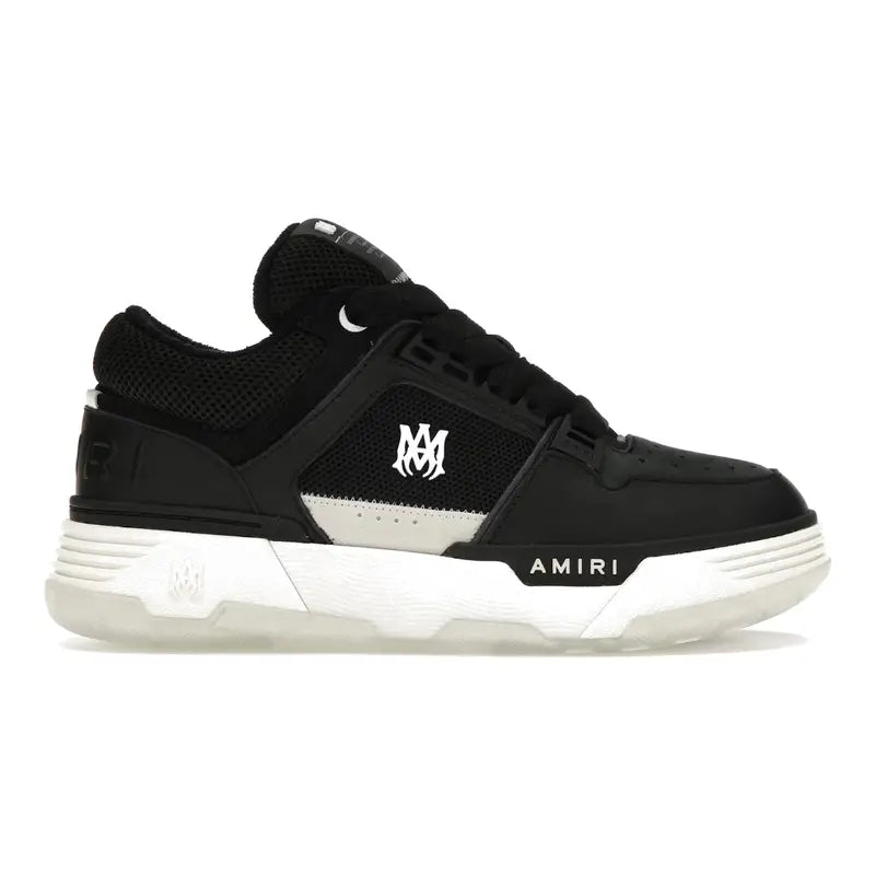 Amiri MA-1 Schwarz-Weiß Sneaker: Exaggerierte Sohle, Leder & Chenille, Ikonisches Design