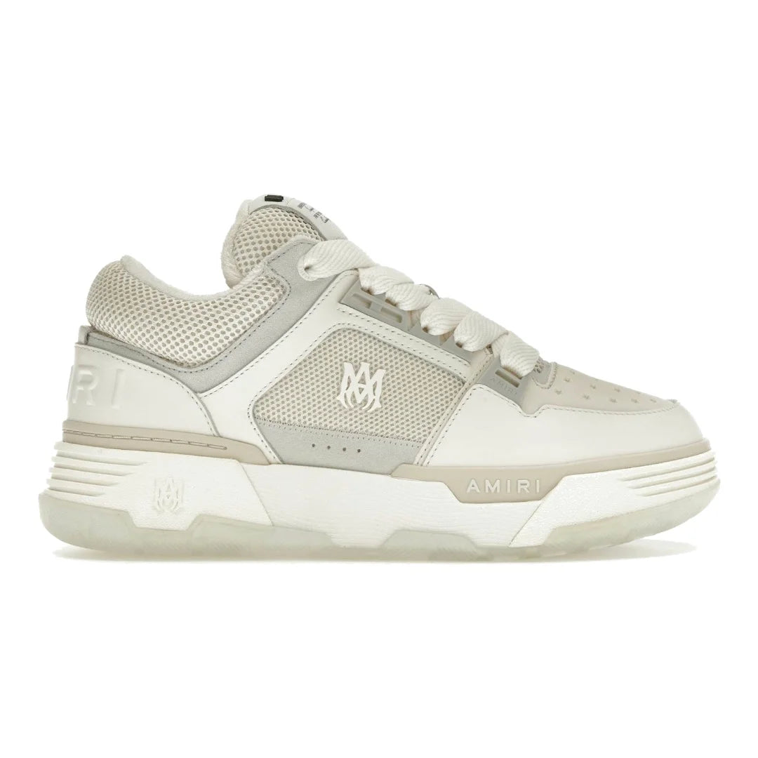 Amiri MA-1 Beige Herren Sneaker: Premium-Leder, Chenille, Luxuriöser Skater-Stil