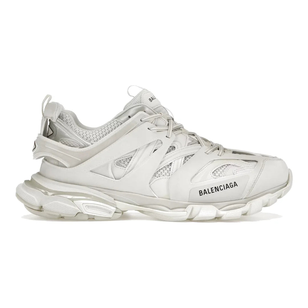 Balenciaga Track White Lederfreie Sneaker mit verblasstem Look & dynamischer Sohle