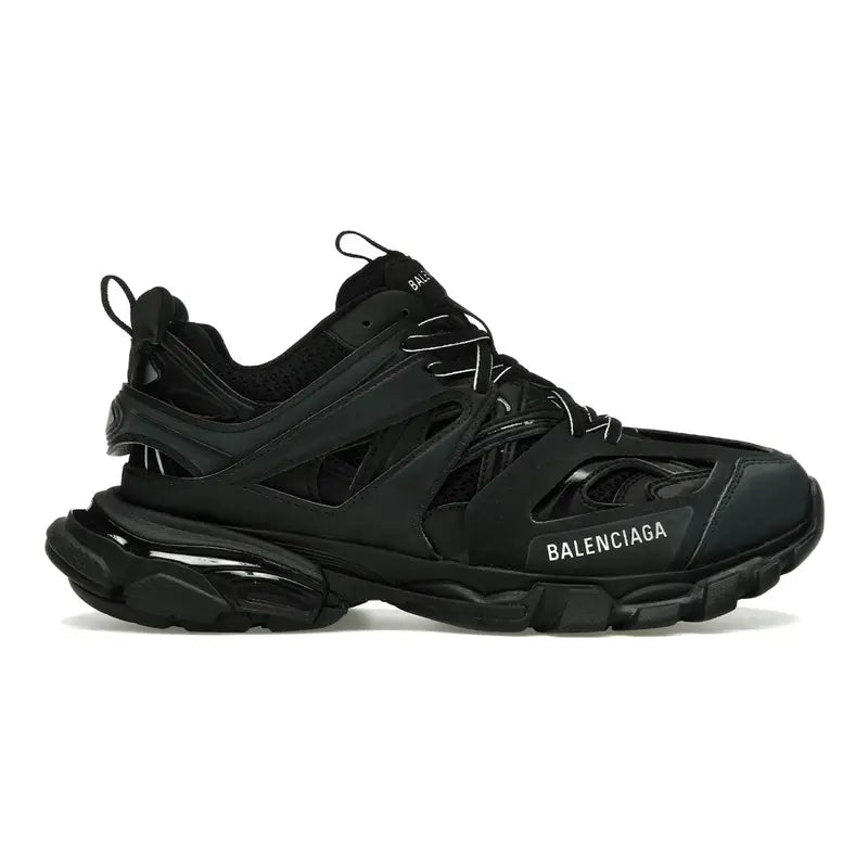 Balenciaga Track Black: Trendige Lederfreie Sneaker mit Dynamischer Sohle und Worn-In-Look