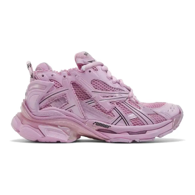 Balenciaga Runner Pink Mesh Nylon Sneaker mit Used-Look Effekt – Stilvoll & Bequem