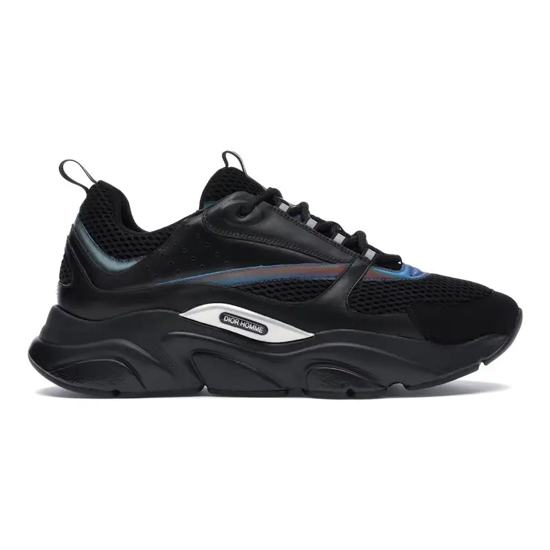 Dior B22 Reflektierende Schwarze Sneaker: Luxuriöses Design, Technischer Komfort