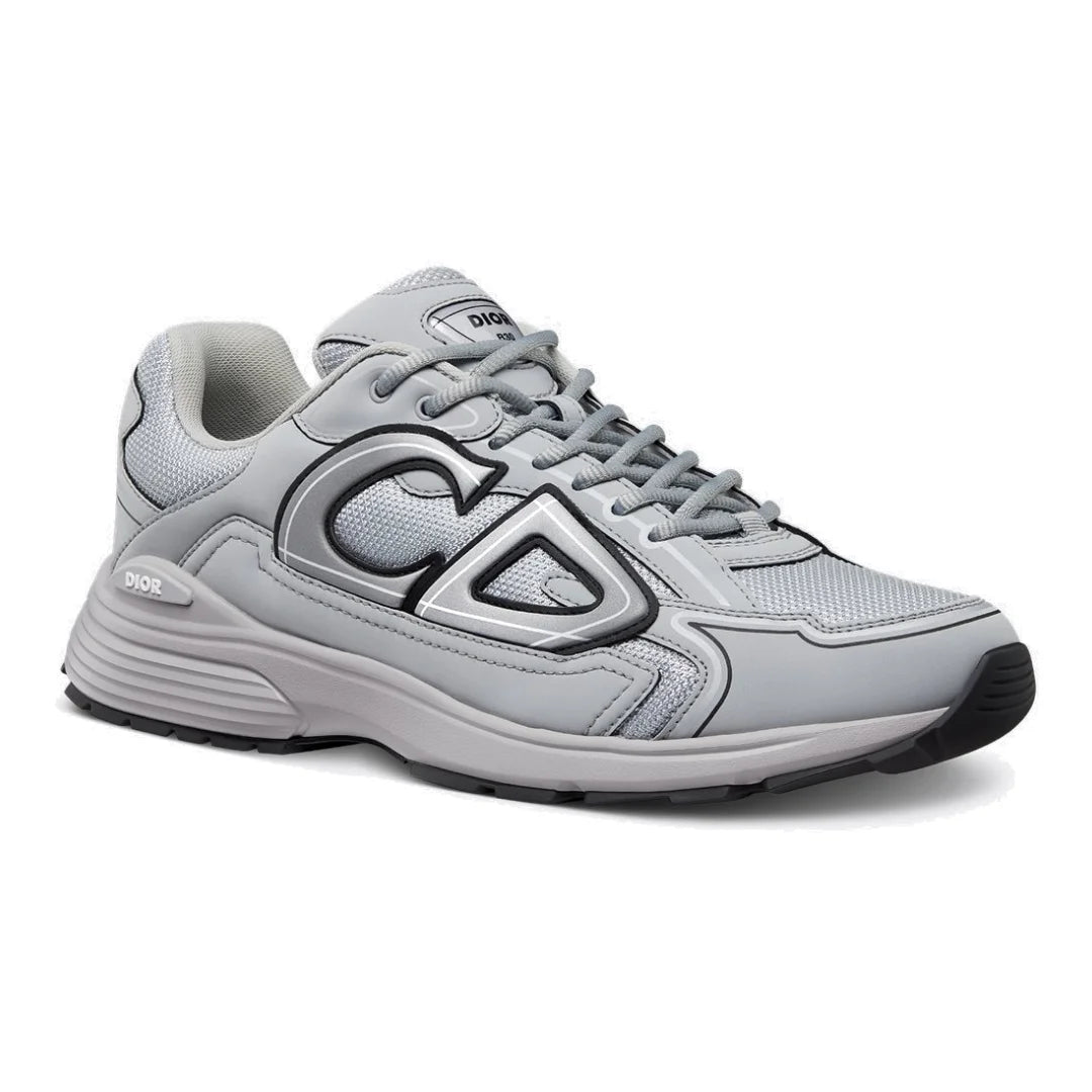 Dior B30 Grey Mesh Technischer Stoff Sneaker Herren Laufschuh Sportlich Elegant Komfortabel