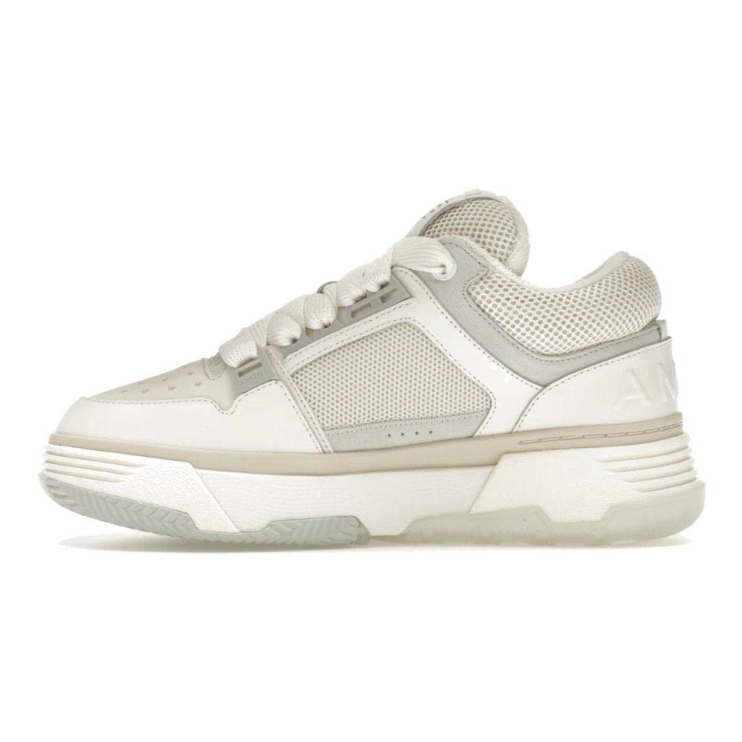 Amiri MA-1 Beige Herren Sneaker: Premium-Leder, Chenille, Luxuriöser Skater-Stil