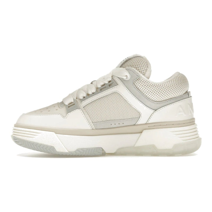 Amiri MA-1 Beige Herren Sneaker: Premium-Leder, Chenille, Luxuriöser Skater-Stil