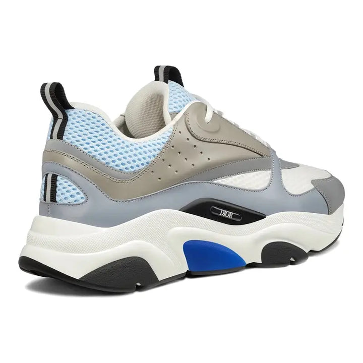 Dior B22 Sky Blue Grey Luxus Sneaker – Retro-Mesh & Leder für Stil