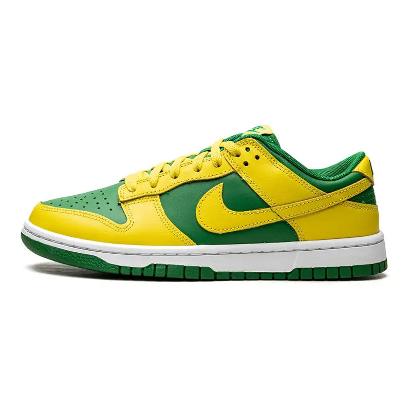 Nike Dunk Low „Reverse Brazil“ Limitiert Sneaker Grün Gelb Leder Basketballschuh