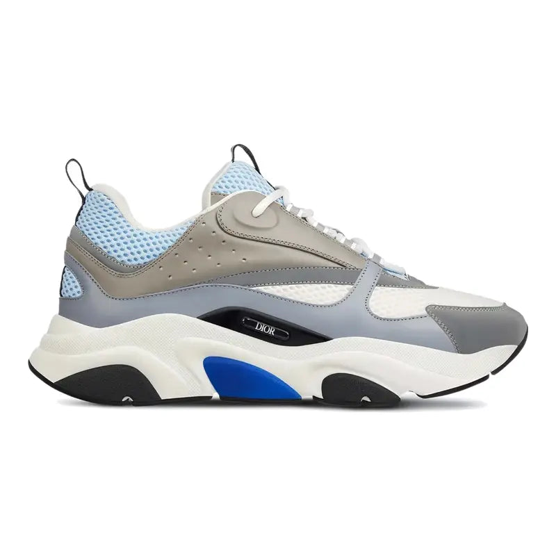 Dior B22 Sky Blue Grey Luxus Sneaker – Retro-Mesh & Leder für Stil