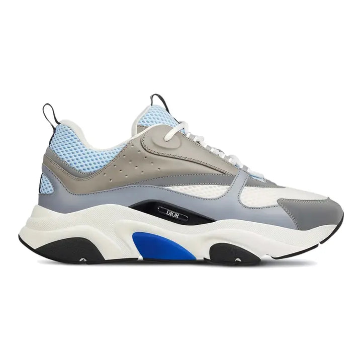 Dior B22 Sky Blue Grey Luxus Sneaker – Retro-Mesh & Leder für Stil