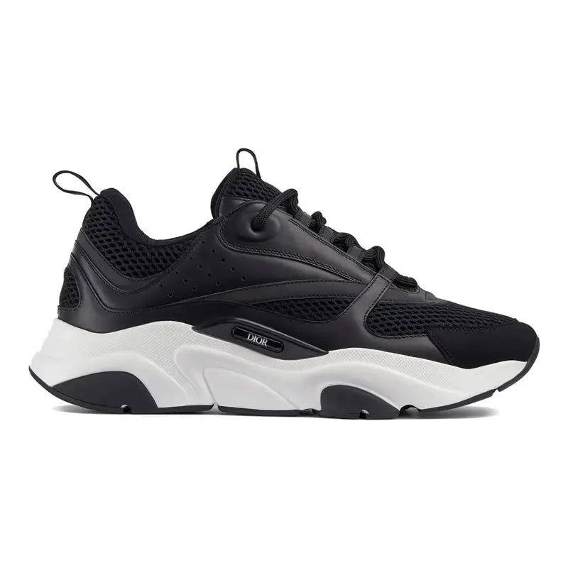Dior B22 Schwarz Weiß Luxus Sneaker – Atmungsaktives Mesh, Leder, Premium-Handwerkskunst