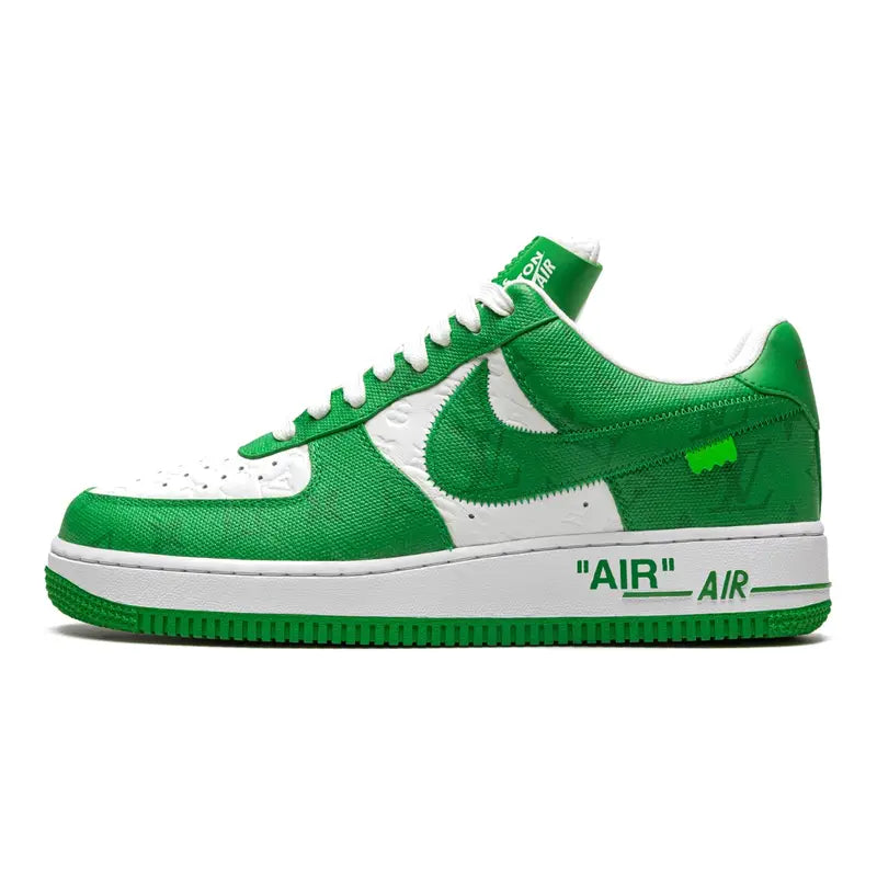 Exklusiver Nike x Louis Vuitton Air Force 1 Low Virgil Abloh Sneaker Weiß-Grün