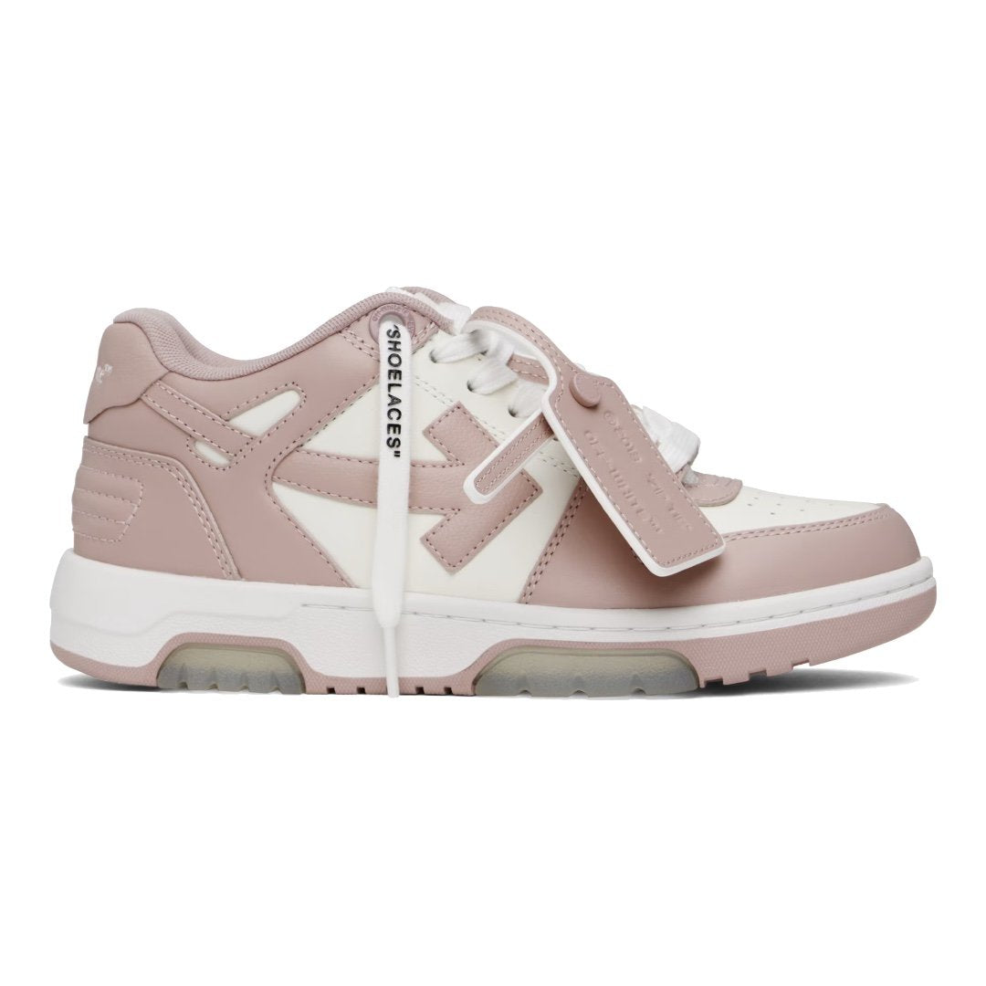OFF-WHITE Out Of Office Weiße Pink Sneaker: Stilvolle Low-Top-Freizeitschuhe für Damen