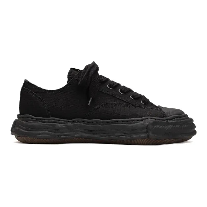 Maison MIHARA YASUHIRO „PETERSON23“ OG Sohle Canvas Low-Top Sneaker Schwarz