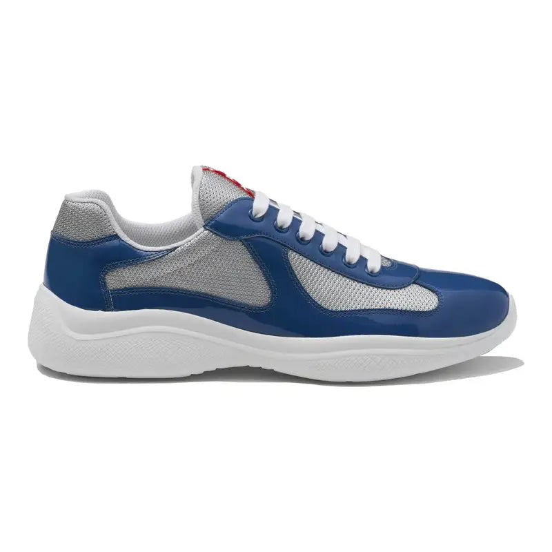 Prada America's Cup Aviation Blue Silver Unisex Sneaker: Stilvolle Freizeitschuhe