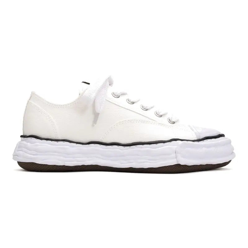 Maison MIHARA YASUHIRO PETERSON23 OG Sohle Canvas Low-Top Sneaker Weiß – Avantgarde Design Herrenschuh