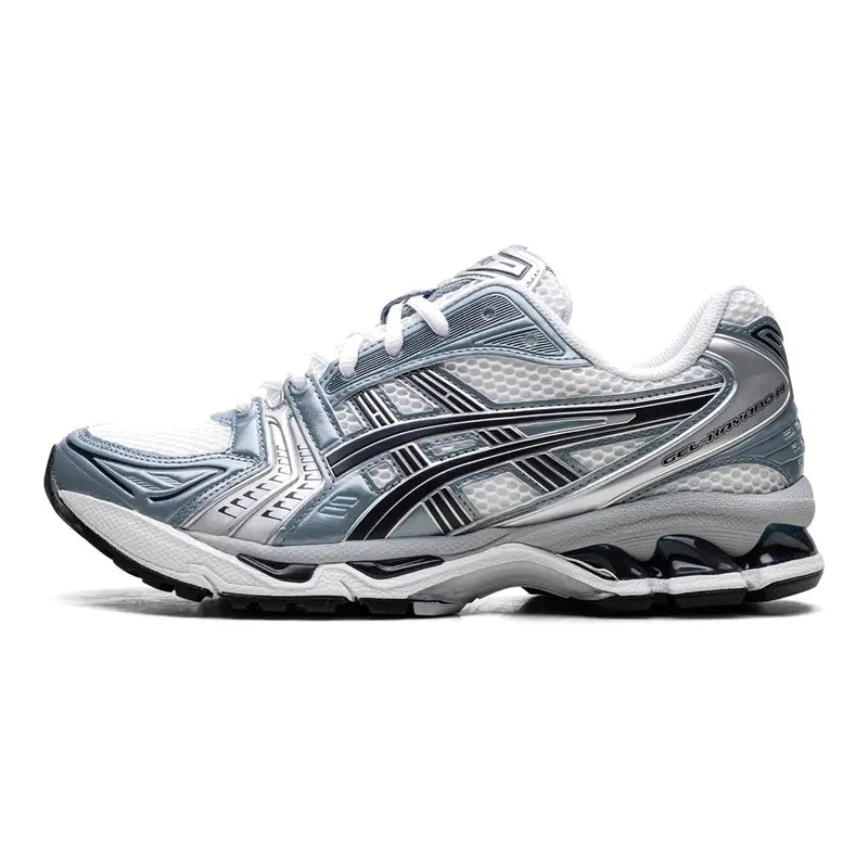 ASICS GEL-KAYANO 14 "White Fjord Grey" Stilvolle Retro-Laufschuhe für Komfort