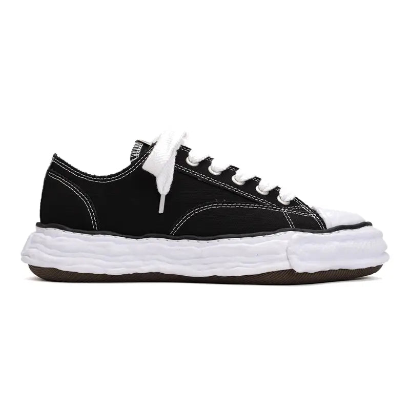 Maison MIHARA YASUHIRO „PETERSON23“ OG Canvas Sneaker Schwarz Weiß Exklusiv