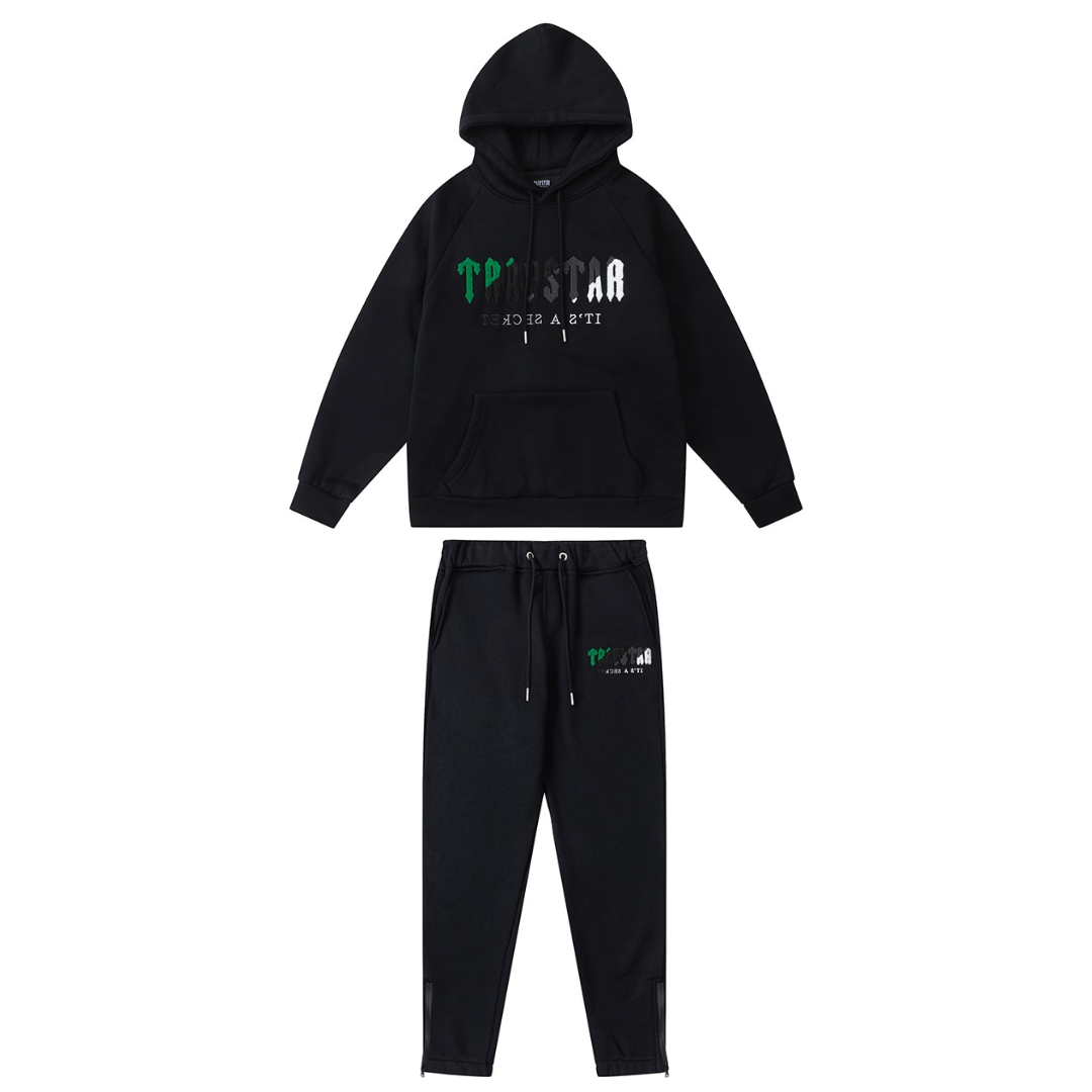 Trapstar Decoded Schwarzer Trainingsanzug Set – Urban Streetwear Komfort für Herren