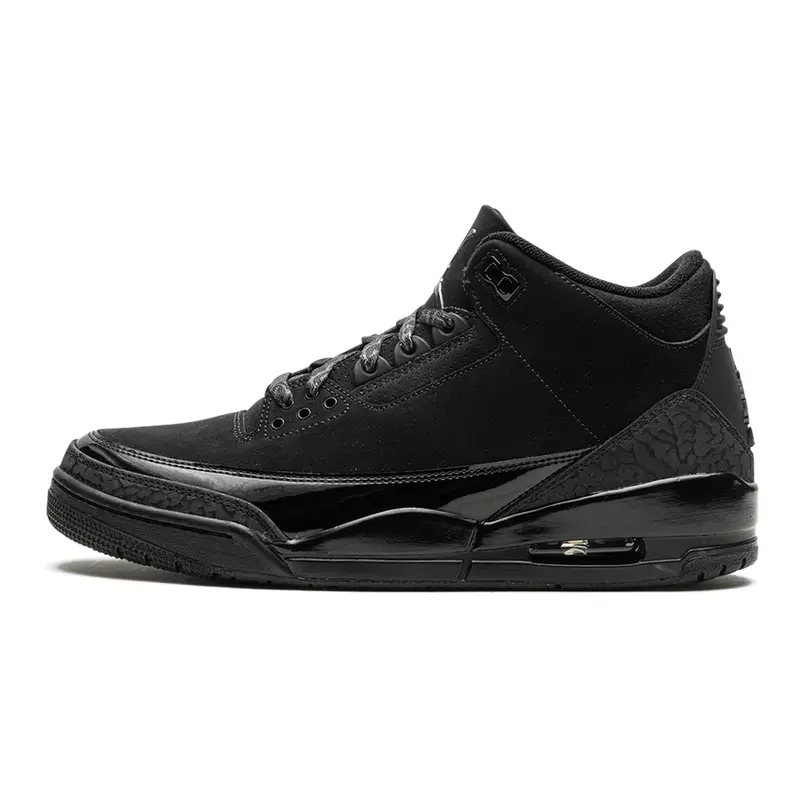 Air Jordan 3 Retro "Black Cat" Elegante Schwarze Sneaker für Herren – Legendärer Style